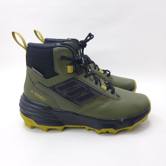 Adidas Mens Terrex Unity Leather Mid COLD.RDY Hiking Olive Black Size 5 GZ3936 main image 4